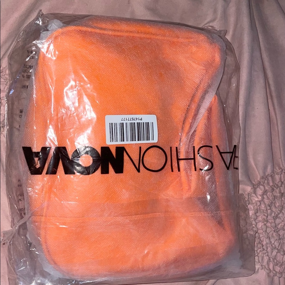 Neon orange fashion nova hand bag